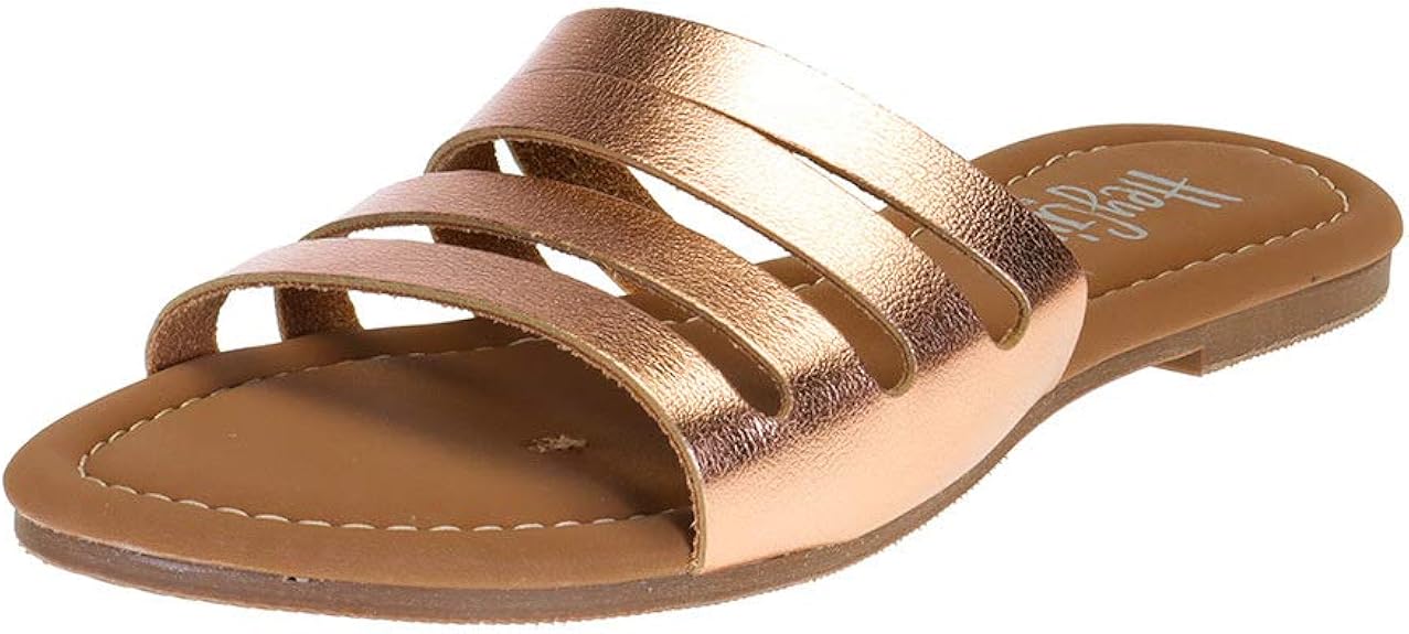 Corkys Footwear Womens Hey Girl Bikini Rose Gold Slide Shoes