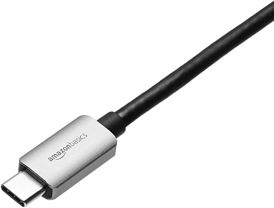 Amazon Basics Aluminum Uni-Directional USB-C (Source) to DisplayPort (Display) Adapter (4K@60Hz), Thunderbolt 3 Compatible, Grey - Image 3