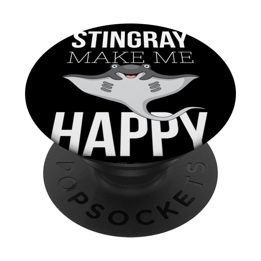 Diver Luck Explore Stingrays Funny Manta ray Ocean adventure PopSockets Swappable PopGrip