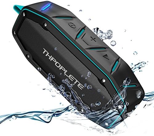 Waterproof Speakers, Thpoplete Portable IPX6 Water Resistant Wireless Bluetooth 4.1 Speaker with Dual 5W Driver Up to 15 Hours Play Time, Built-in Mic / Super Loud Sound for Outdoor, iPhone, Android