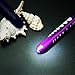LED Penlight White Color Pen Light 2PCS Diagnostic Reusable with Pupil Gauge for Doctors Nurses, Durable Batteries Free, Blue and Purple