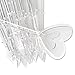 80pcs Floral Picks, EUBags 9 inch Plastic Straight Head Heart Wedding Floral Picks Card Holders for Flowers, Birthday Parties, Valentine's Day