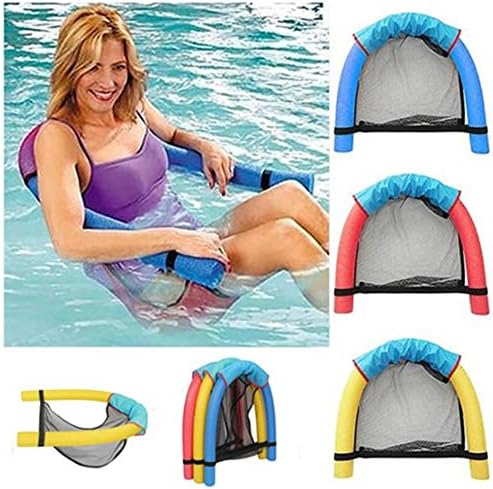 RUNTAR Float Chair Big Buoyancy Foam Stick Swimming Pool Sling Mesh Beach Sling Chair Swimming Pool Float Color random