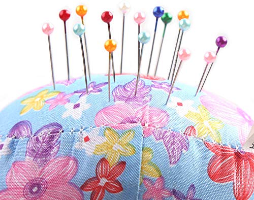 FINGOOO 480 PCS 4mm Sewing Pins Multicolor Straight Pins Head Pins for Dressmaker,Jewelry Decoration - Thumbnail 3