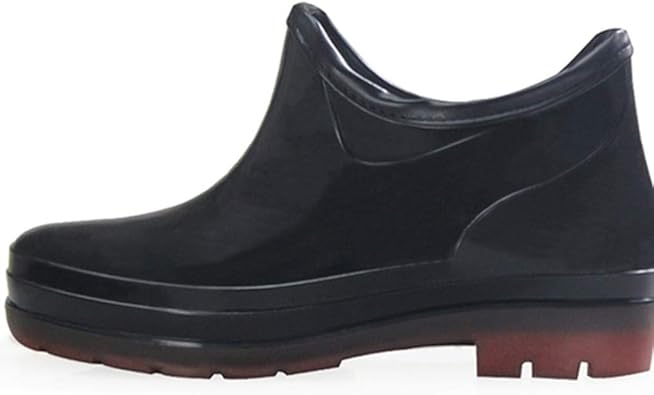 Amazon メンズ レインシューズ ボア付き 幅広 履き口 ゆったり レインブーツ ショート丈 履きやすい 軽量 滑らない 完全防水 一体型 ウォーターシューズ 板さん 立ち仕事 防寒 耐油 撥水 雨靴 防水シューズ ドドシューズ レインシューズ