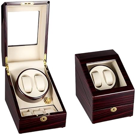 Reloj Automático De La Devanadera De Reloj Caja 2 + 3 Almohadones De Cuero Automático De