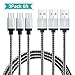 BUDGET & GOOD 3 Pack 6Ft High Speed Nylon Braided Micro USB Cable Cord Sync and Charging Cable for Android Tablets & Phones Samsung Galaxy LG Motorola Nexus Sony Xiao Mi and More(Black)