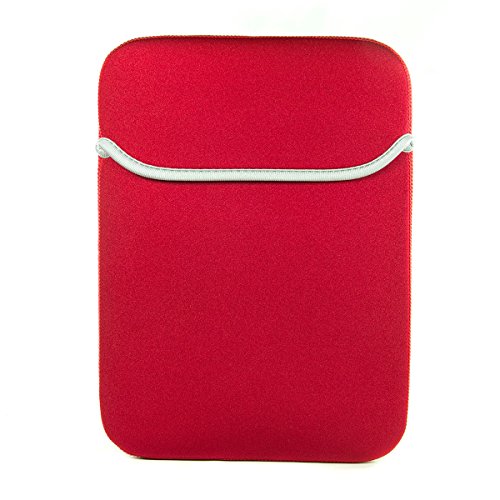 Exxist Reversable Neoprene Tablet Protective Sleeve Cover Case fits Hisense Sero 8 F5281 | Sero 8 Pro (Red/Black)