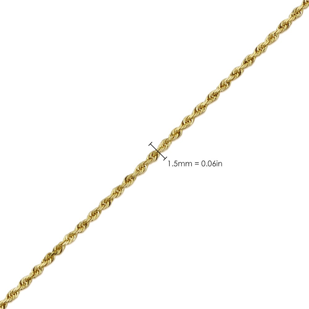 LoveBling 14K Yellow Gold 1.5mm 22 