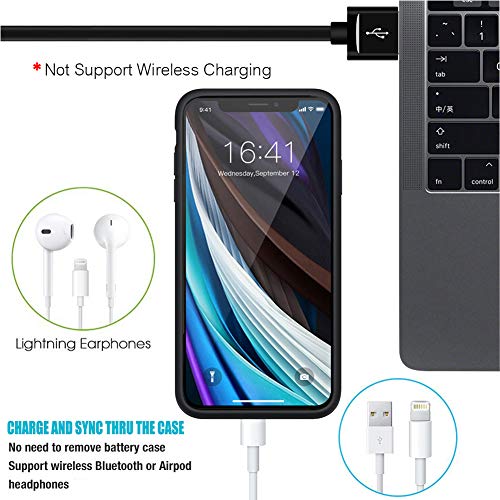 Battery Case for iPhone 12 Mini, 6000mAh UltraSlim Portable Charger Case Rechargeable Battery