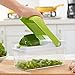 Vegetable Chopper,Upintek Vegetable Fruit Dicer,Effortless No-Mess Salad Onion Vegetable Cutter+Peeler Slicer (Freebies),3Interchangeable Blades Set with Food Container,Cleaning Brush for Veggie Pasta