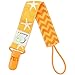 Elefuntot 4 Pacifier Clip Holder | Stylish Binky Clip, Keeps Dummy Sanitary Secure & Safe From Falling, Chevron & Starfish Design, Ideal Shower Gift