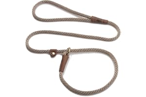 Mendota Pet Slip Leash - Dog Lead and Collar Combo - Made in The USA - Tan, 3/8 in x 6 ft - for Small/Medium Breeds