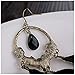 Carfeny Bohemian Black Feather Tassel Dangle Earrings Vintage Gold Plated Hallow Out Chandelier Drop Earrings for Women