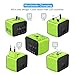 Travel Adapter Worldwide,All in One Universal Travel Power Plug Adapter Wall Charger with Dual USB Charging Ports for USA EU UK AUS Cell Phone Laptop