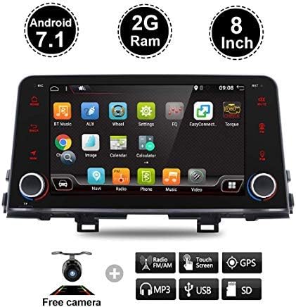 [NEW]Android 7.1 OS 8"INCH In-Dash GPS Navigation Car Stereo FM AM Radio bt USB SD Touch Screen with AV Receiver SD Multimedia Player (No DVD) for KIA PICANTO MORNING 2017