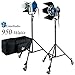 LimoStudio 950 Watts Photo Video Studio Tungsten Fresnel Continuous Spot Light Studio Lighting Kit, AGG1104