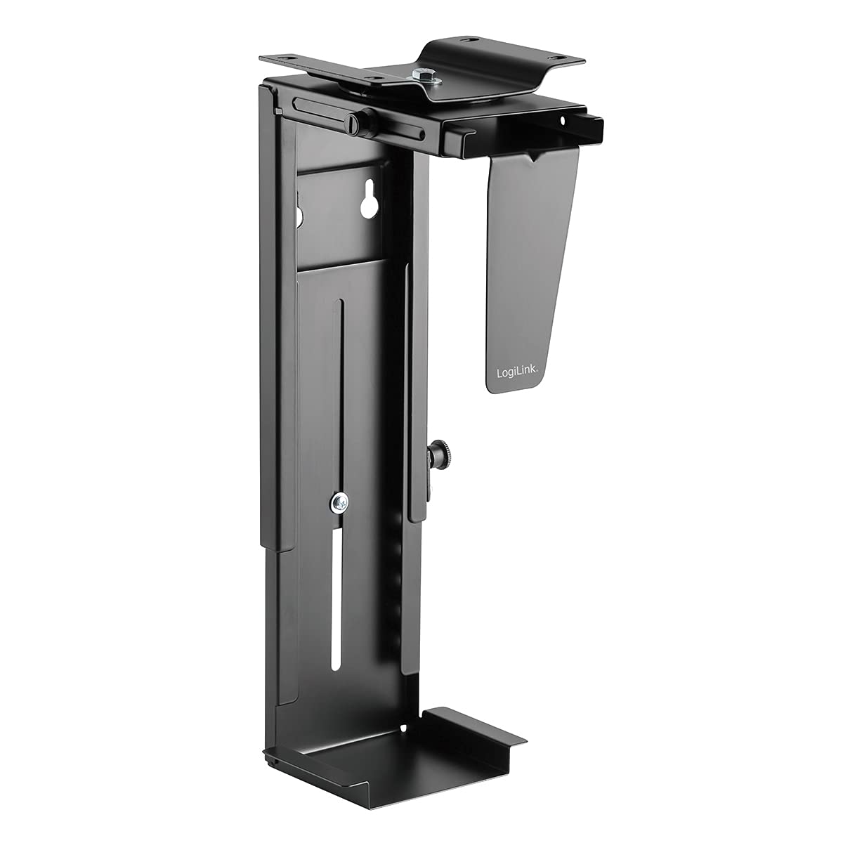 LogiLink EO0005 Adjustable Undertable/Wall PC Holder 360° Rotatable with Variable Size Adjustment for PCs up to 10 kg