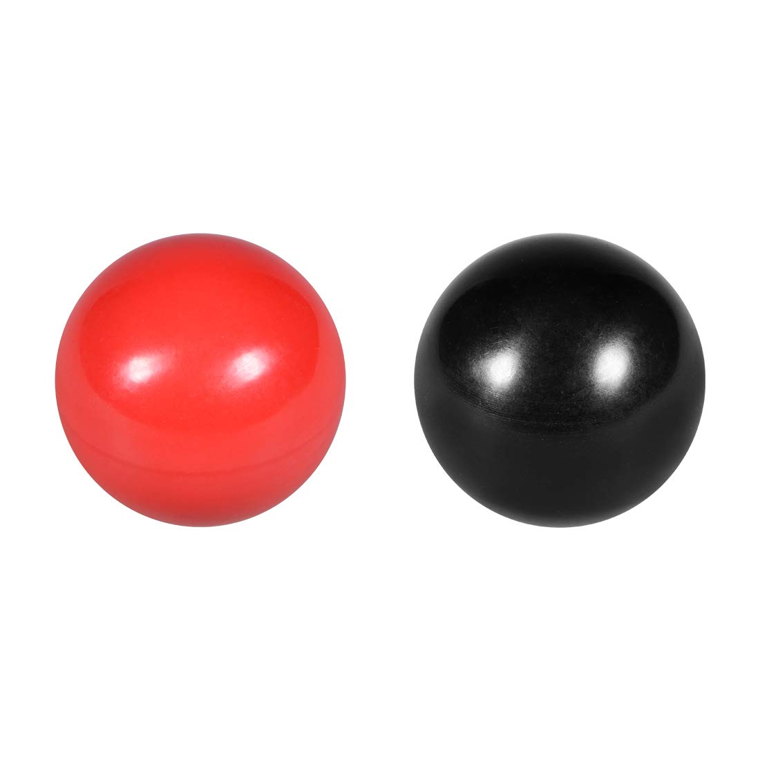 sourcing map Thermoset Ball Knob M6 Female Thread Machine Handle 30mm Diameter Smooth Rim Red 2Pcs / Black 2Pcs