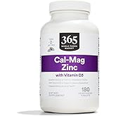 365 by Whole Foods Market, Cal-Mag-Zinc with Vitamin D3, Vegetarian, 180 Count