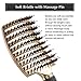 FIXBODY Boar Bristle Hair Brush - Curved & Vented & Oversize Design Detangling Hair Brush for Women Long, Thick, Curly and Tangled Hair Blow Dryer Brush (Gold)