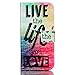 iPhone 6S Plus Case, iPhone 6 Plus Case, JanCalm [Kickstand] Pattern Premium PU Leather Wallet [Card/Cash Slots] Flip Case Cover for  iPhone 6/6S Plus + Crystal Pen (Live The Life You Love)