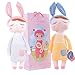 2 Pcs Me Too Sleeping Angela Girl Plush Dress Bunny Rabbit Toys Easter Gifts Dolls 12inch + Gift Bag