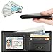Wallets for Men - RFID Blocking Trifold Genuine Leather Wallet With 2 ID Window (Vintage Black)
