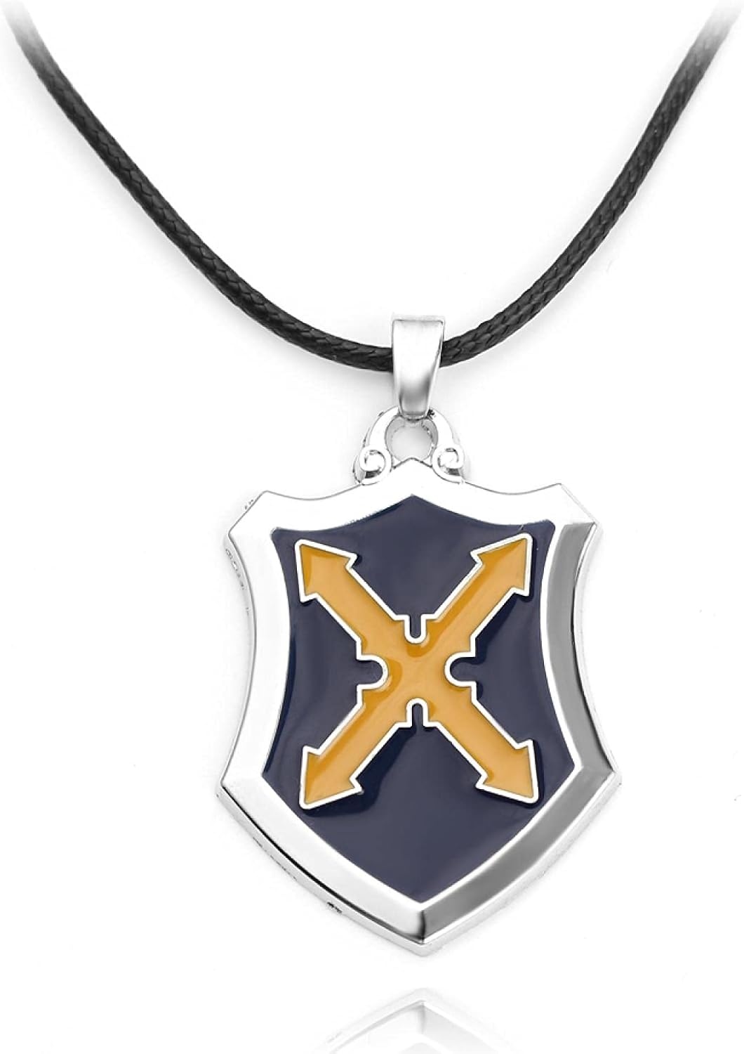 Anime Necklace Cross Shield Pendant Necklaces Rope Chain Accessories