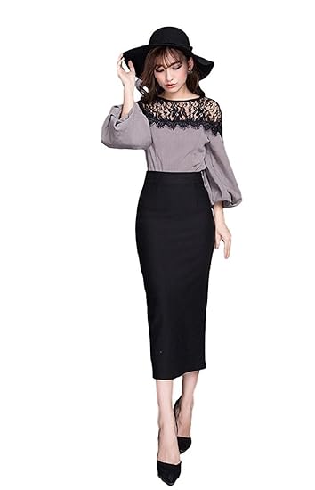 Amazon Topmodelss タイトスカート ペンシルスカートシンプル