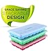 Ice Cube Trays By Clasier: Set Of 3 Silicone Ice Molds Containers With Lids A Easy Release Rubber Ice Molding Trays In Blue, Green&Rose Red-Make 63 Ice Cubes For Cold Drinks, Cocktails&Juices