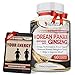Korean Panax Ginseng – Extra Strength 1000 mg/Serving (500mg per Vegetarian Capsule) Supplement – Best Pure Wild Root Extract Powder Complex – 90 Energy Pills for Men & Women - 1 Month Supply