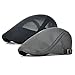 Men's Mesh Flat Cap Duckbill Beret Ivy Gatsby Newsboy Driving Cabbie Caps Hunting Hat (2 Pack-a)