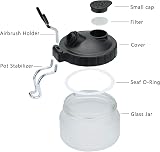 AILHOMEWELL Airbrush Cleaning Kit with Glass Pot 5 Brushes 5 Needles 3 Filters view 4