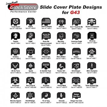Custom Slide Cover Plates For Glock 43 T1488