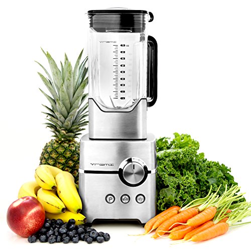 Click Here to See More Images Vremi Professional Kitchen Blender - Powerful 1400 Watt Commercial Heavy Duty Smoothie Blender with Large 8 Cup Pitcher - 4 Blade Electric High Speed Stainless Steel Pro Immersion Ice Crusher - Silver