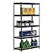 Muscle Rack UR185P-BLK Black Steel Heavy Duty 5-Shelf Shelving Unit, 4000lbs Capacity, 36