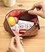 Leegoal(TM) Elegant Multi Fuctional Canvas Floral Pouch Pencil Pen Case Bag (Coffee)