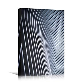 signwin Canvas Wall Art White Building Pattern Abstract...