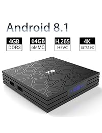 Caja de TV Android 8.1 WISEWO 4GB 64GB Quad Core Cortex A53 64 bits Smart TV Media Box Support 2.4GHz 5GHz WiFi 4K 3D Ultra HD HDMI H.265