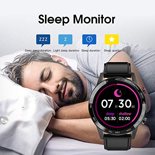 Microwear L16 Bluetooth impermeable Smartwatch Fitness Tracker,Moda,reloj deportivo,Podómetro,Control de Música,Monitor de Sueño,para iOS Android (Plata)