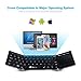 Portable Folding Bluetooth Keyboard EC Technolgy Foldable Wireless Keyboard with Multi Touchpad Holder Touch Keyboard for Android Windows iOS, Aluminum Alloy
