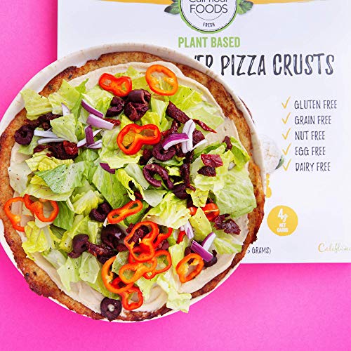 Cali'flour Foods Plant-Based Pizza Crust (Italian, 2 Crusts) - Fresh Cauliflower Base | Vegan, Low Carb, High Protein, Gluten and Grain Free | Paleo Friendly - Thumbnail 3