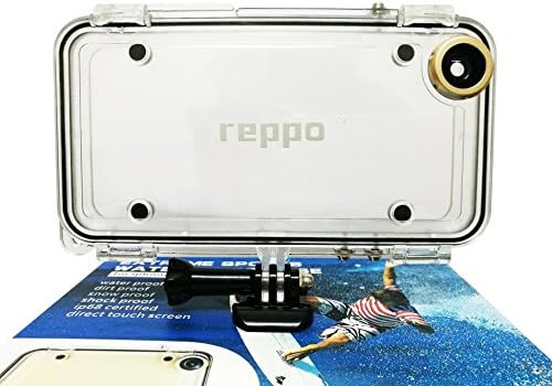 iPhone 6s 6 Waterproof Case with 170° Wide Angle Lens REPPO iphone 6 waterproof case for Swimming, Boating, Fishing, Skiing Compatible with GoPro Adapter (for iphone6s/6)