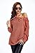 Apparel Women's Long Sleeve Lace Up Knit Pullover Sweater Dress Top
