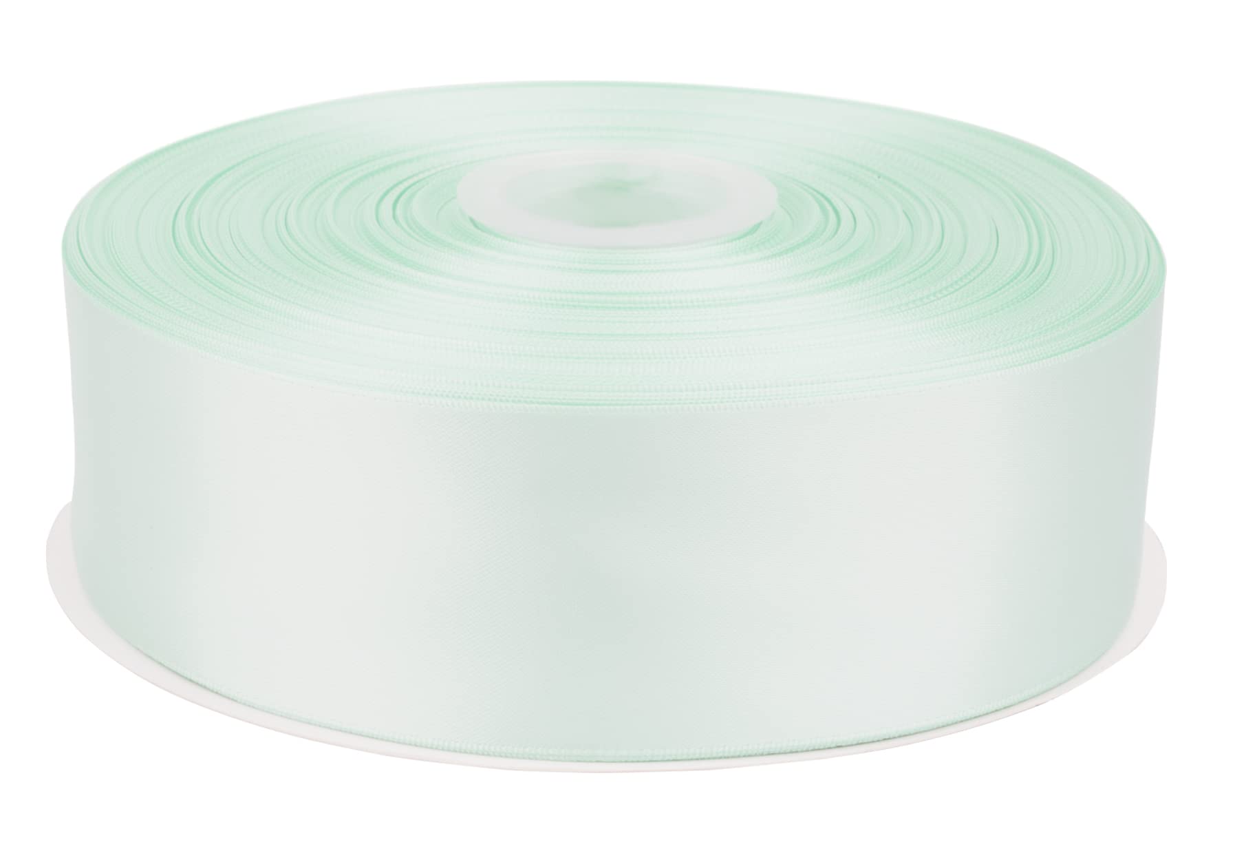 Fondersy 91 Meters Pastel Green Double Faced Satin Ribbon - 50mm Width for Wedding, Gift Wrapping, Floral Arrangement and Crafts