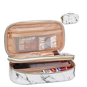 Amazon.com: Relavel Makeup Bag Makeup Case 2-Layer Cosmetic Brush Bag