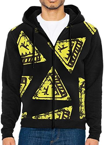Fortnite-Trap-Warning Men 3D Pattern Printed Lightweight Hooded Jackets Fashion Hoodies with Pocket