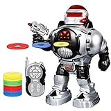 SGILE Remote Control Robot, RC Programmable Educational Robot for Kids Birthday Gift Present, Interactive Walking Singing Dancing Smart Intelligent Robotics for Kids Boy, Silver