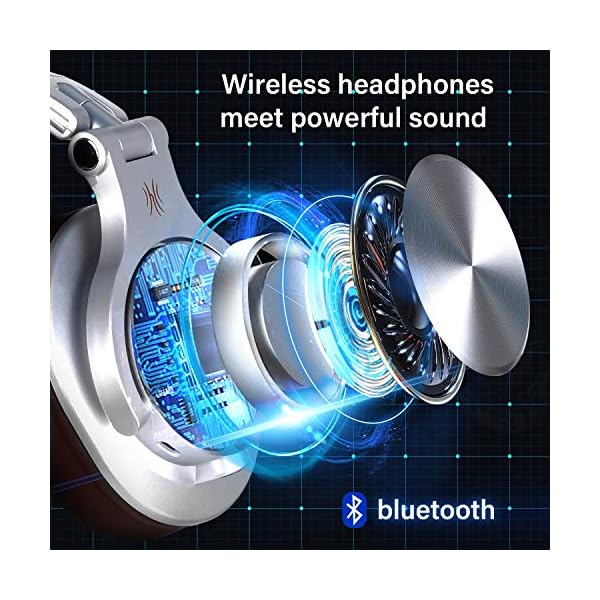 OneOdio-A70-Over-Ear-Bluetooth-Headphones-Foldable-Wireless-and-Wired-Headset-with-Microphone-Professional-Studio-Monitor-Mixing-Headphones-for-TVPCPhone OneOdio A70 Over Ear Bluetooth Headphones, Foldable Wireless and Wired Headset with Microphone, Professional Studio…